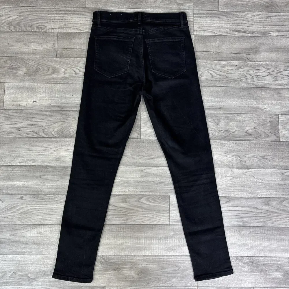 LOFT The Skinny Denim Jeans High Rise Black Wash sz 26/2